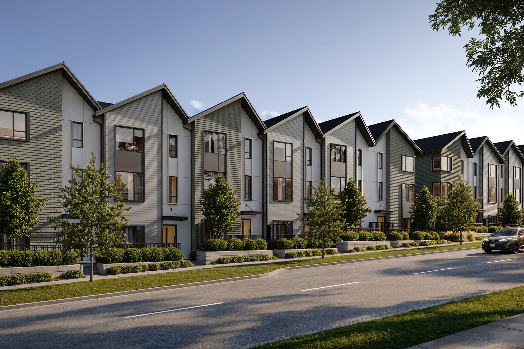 Salton townhomes streetside view